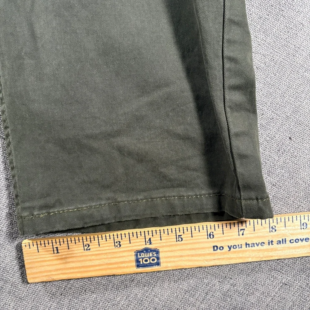 Levi's 514 Straight Fit Pants Mens 38x32 Olive Green Stretch Twill Chino Jeans